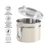 Oggi Stainless Steel Kitchen Canister 26 fl oz, Gray -