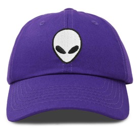 DALIX Alien Head Baseball Cap Mens and Womens Hat in Purple