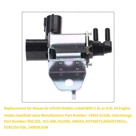 14955-8J10A VIAS Control Solenoid Valve Replacement for Nissan Altima Frontier Maxima Infiniti Murano NV Pathfinder Quest NV Xterra Replace 149558J10A RSC103 K5T46673 911-506 911506 P1800
