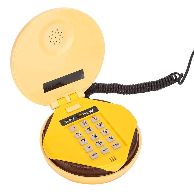 Wired Landline Telephone Interesting Hamburger Phone for Decoration of Gifts