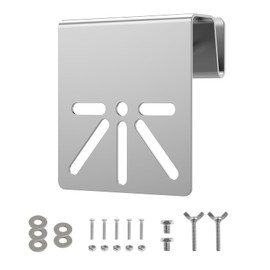 Gutter Mount Stainless Steel Bracket Holder Solar Security Camera Mount Easy Installation..(Silver)