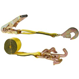 Mytee Products 2" x 8' RTJ Cluster Ratchet Straps Car Hauler Tow Wrecker Straps (2 Pack)