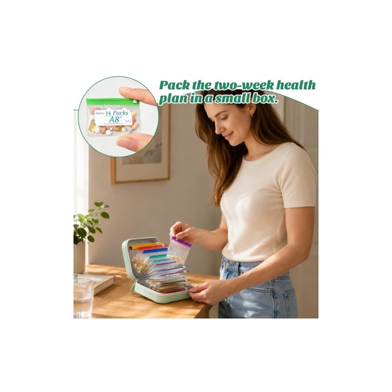 Waterproof pill bag set, small pill box for on the