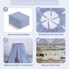 Fanqisi Dusty Blue Ceiling Drapes 6 Panels 5ftx15ft Wedding Arch