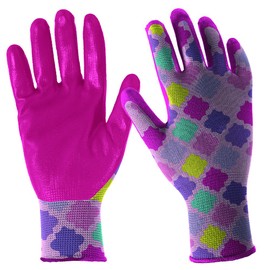 DIGZ 7662-26 Girls' Youth Stretch Garden Gloves with Nitrile Coating