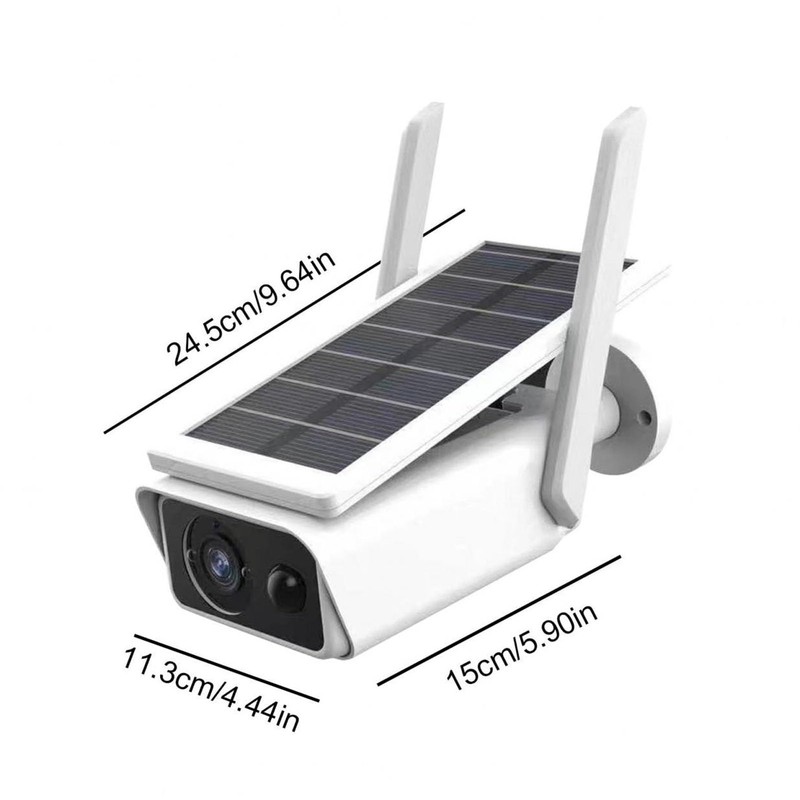 Outdoor Wireless Solar Security Camera with WiFi, Solar Panel, Night