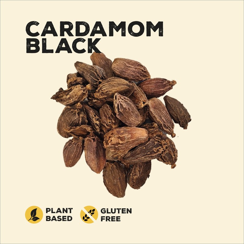 Nature Kitchen (Cardamom PODS Black 30G) Variety Pack. (CARDAMON /