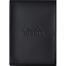 Rhodia cf11icbk Notepad with PVC Cover No.11 (A7) In Color Black (Block Rodia No.11 Orange Included) 80 Sheets 0.2 inch (5 mm) Square)