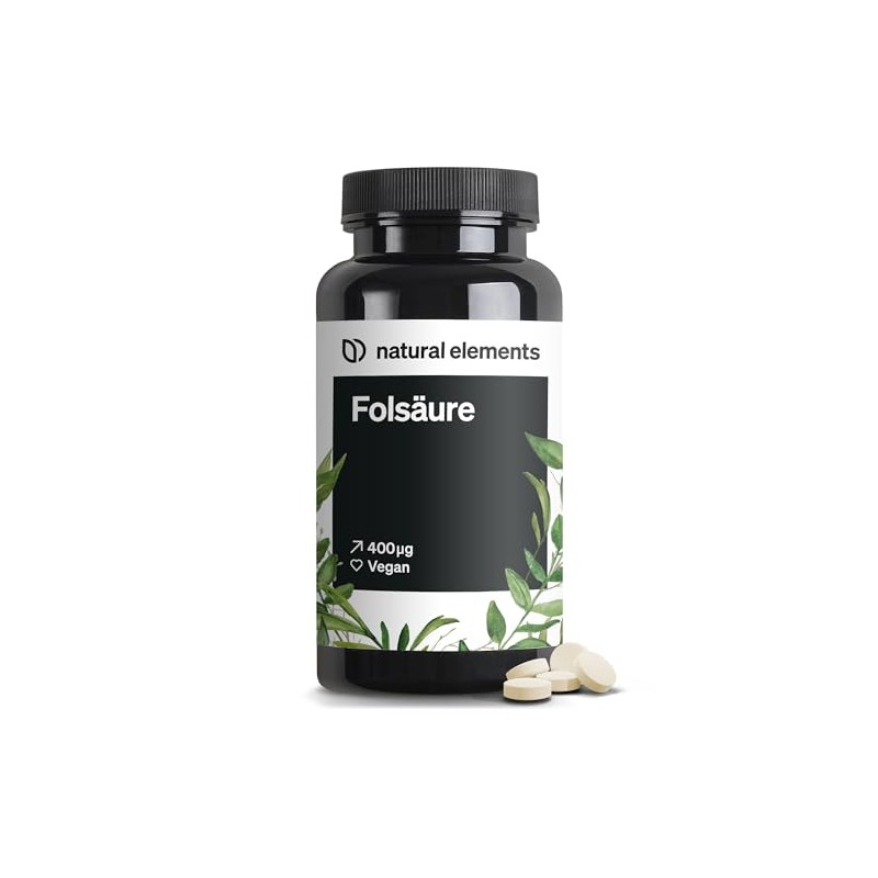 natural elements Folic Acid - 400 Tablets - 400 mcg