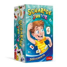 Trefl, Scharade Junior, Family Game, Fun Guessing Terms, Playing Cards with Picture Terms, Board Game for Adults and Children from 4 Years 2195 Coloured