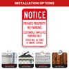 2Pack “Notice - Private Property No Parking, Customer/Employee Parking Only”