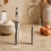 Stainless Steel Danish Dough Whisk 10 Inch, Sturdy One Piece