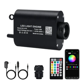 AMKI RGBW 16W Sound Mode Light Source Engine Driver Remote/APP Control Starlight Box Motor for Fiber Optic Star Ceiling Light Kit