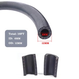 Fuel Line 6mm ID NBR Fuel Line Hose 6AN Push on Hose for Small Engine 10 Feet