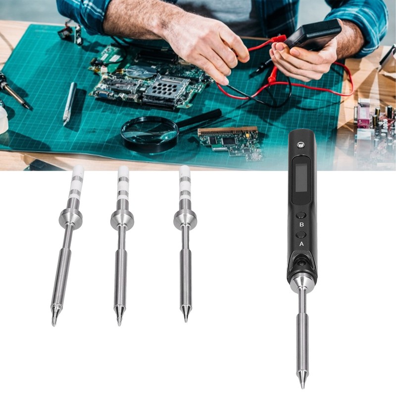 Electric Soldering Iron Kit Welding Supplies with Power Adapter SQ‑001