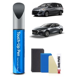 RSACET 47C Polymetal Gray Metallic Touch Up Paint Kit Compatible with Mazda Exact Match Car Scratch Repair Touch Up Paint Kit