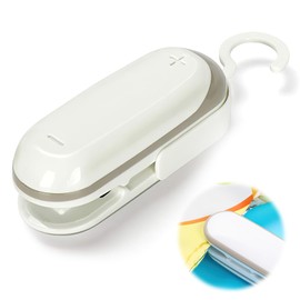 Mini Foil Sealer Heat Sealing and Cutting 2 in 1 Sealing Machine with Hook, Hand Foil Welding Machine, Portable Hand Sealing Device for Plastic Bags, Bags, Food Storage, Snack