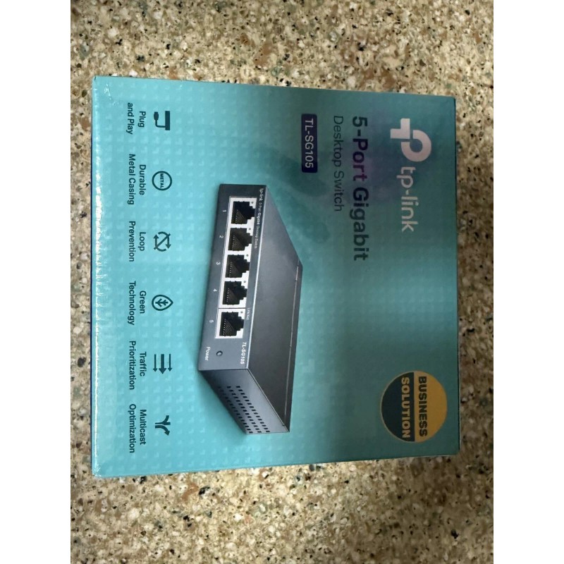 TP-Link TL-SG105, 5 Port Gigabit Unmanaged Ethernet Switch, Network Hub,