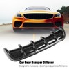 Black Universal Car Rear Bumper Shark Fin Spoiler Diffuser(Carbon fiber)