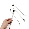 JZK 4 X Silver Stainless Steel Drinking Straw Spoon Reusable