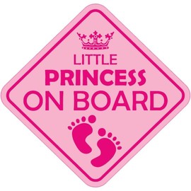 AK- Little Princess On Board Vinyl Decal Bumper Sticker Baby Girl Sticker for car | Van | Trucks | Motorcycle | Bumper | Window Any Smooth Surface Size: 6"