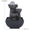 LED Illuminated Tabletop Waterfall Flowing Water Fountains with Ball for