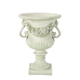 roomfitters Garden Urn Planter for Indoor and Outdoor Spaces, Elegant MGO Construction, Antique-Inspired Design, White