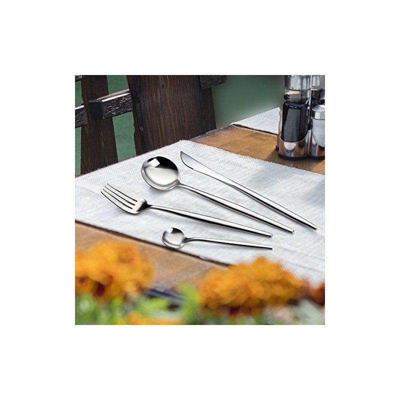 Modern Adaline Silverware Royal Cutlery Set By Bruntmor - 16