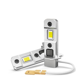 SUPAREE H3 LED Fog Lamp, 24 V, Explosion, H3 LED, White, Car Inspection, Fanless, Built-In Canceller, H3a LED Fog, Compatible with 12V/24V Cars, Truck Compatible, Angle Adjustable, Set of 2