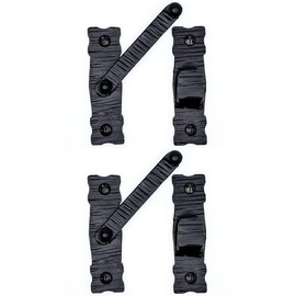 2 Pack 3.5 Inch Bar Flip Latch for Gates - Black - Decorative Metal Bar Flip Latch - Rustic Metal Bar Flip Latches for Gates, Cabinets, Barn Doors and Outdoor Enclosures - The Sinaloa Series