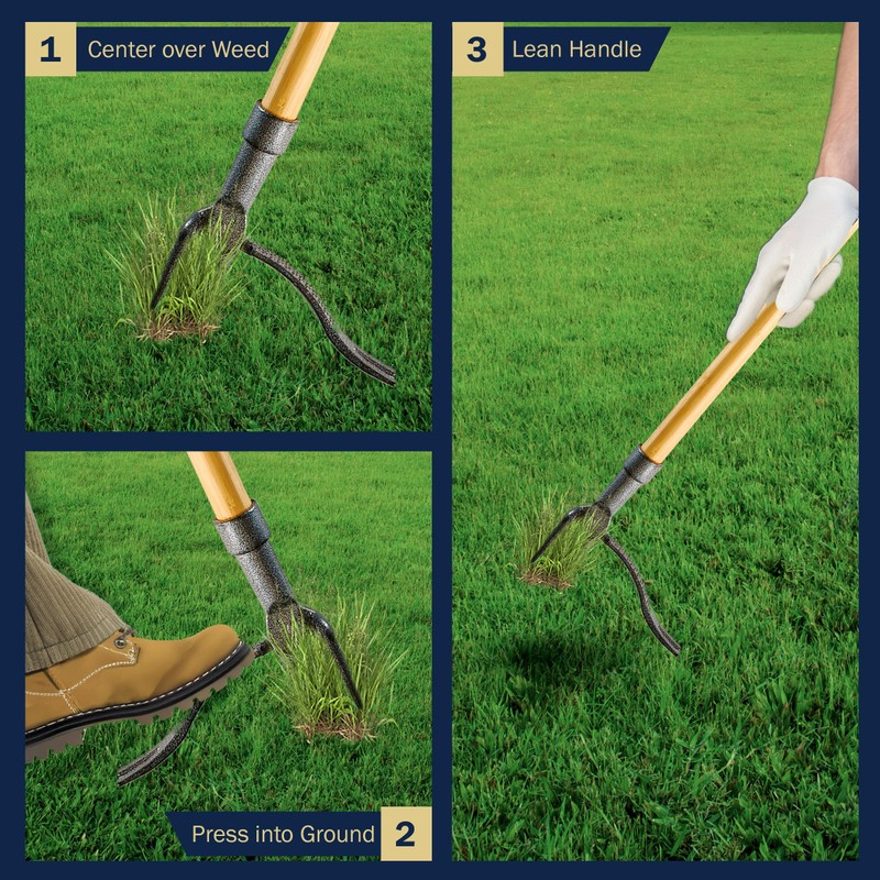 Stand Up Weed Puller Tool with Long Handle - 45.6”