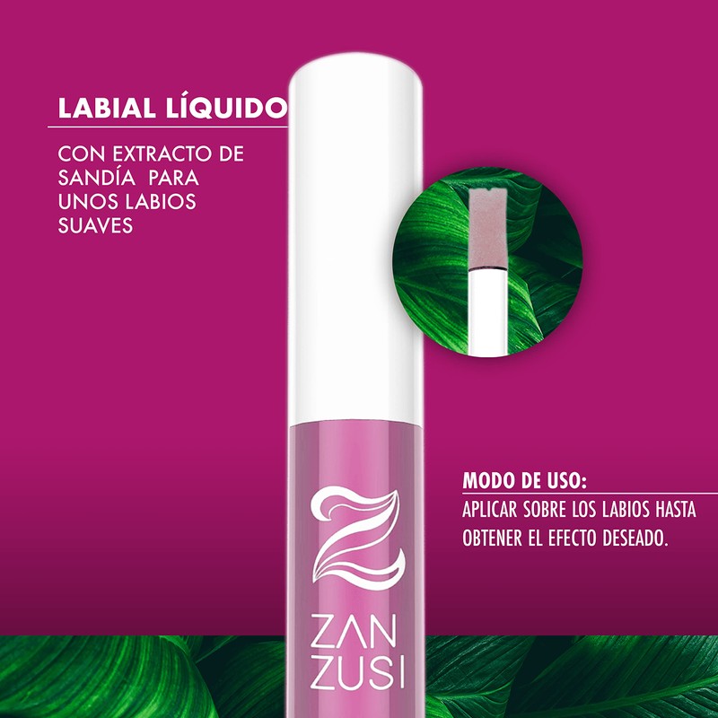 ZAN ZUSI - Labial Líquido con Extracto de Sandía. Tono
