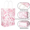 Whaline 16Pcs Floral Bird Paper Gift Bag Pink White Flower