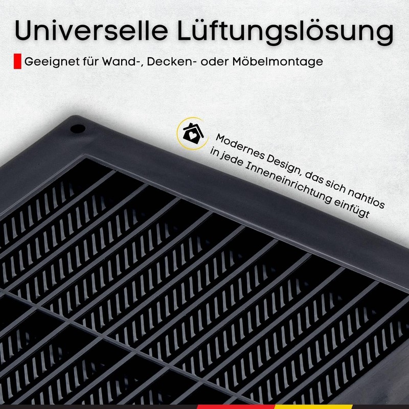 Steinberg14 White Ventilation Grille 150 x 150 mm - Plastic