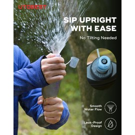 UTOBEST 500ml Soft Flask, 1 Pack Flexible TPU Hydration Water Bottle, Collapsible with 28mm Caliber for Running, Hiking, Cycling, Climbing, and Marathon Purple