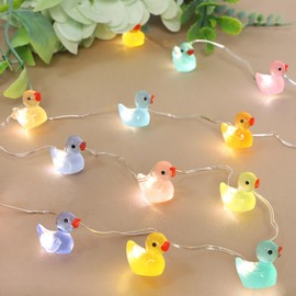 FLAVCHARM Mini Ducks String Lights USB Plug-in or Battery Operated Remote Timer 10ft 40LEDs Tiny Fairy Light for DIY Dollhouse Decor Micro Landscape Aquarium Craft Charms Birthday Gift Party Favor