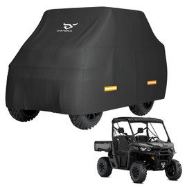 EVRBUL 126.77’’× 69.29’’× 68.50’’ Heavy Duty 420D Waterproof Outdoor Storage UTV Cover All-Weather Protective UTV Cover Compatible with Yamaha Honda Kawasaki Can-Am