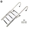 home-garden-fix 2+3 Steps Stainless Steel Folding Ladder Telescoping 400 lb.For