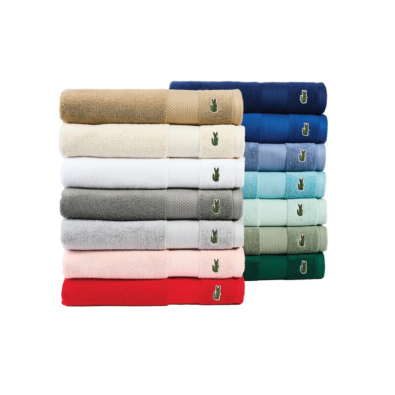 Lacoste Heritage 100% Supima Cotton Bath Sheet, Celestial, 35" x