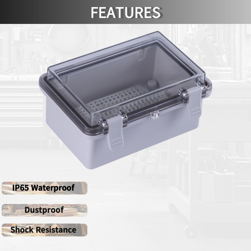 GCESSOIRY Waterproof Electrical Junction Box IP67 ABS Plastic Enclosure with