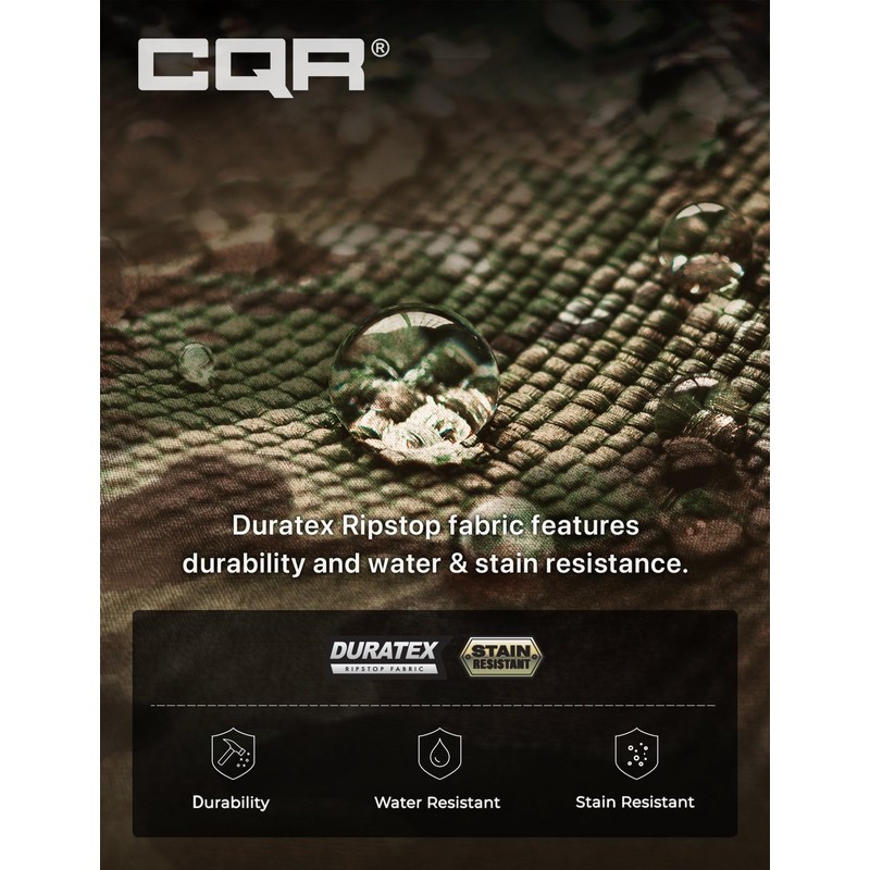 CQR Men's Quick Dry Work Pants, Water Resistant Outdoor Tactical