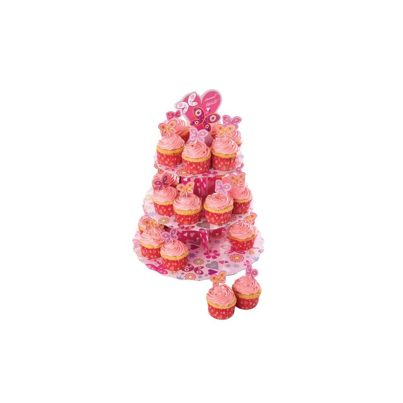 KitchenCraft Let’s Make Heart Design Cupcake Stand Set