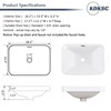 KDKSC Bathroom Vessel Sink 18.2'' x 13.3'' Small Semi Recessed