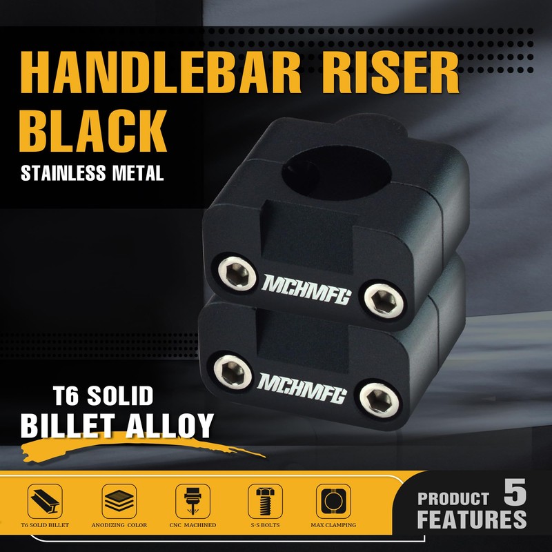 Sawrain Universal Motorcycle Handlebar Risers for 1-1/8" 28mm 7/8" 22mm