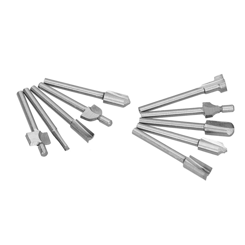 10Pcs Router Bit Set Large Capacity Chip Groove Nonstick Knives
