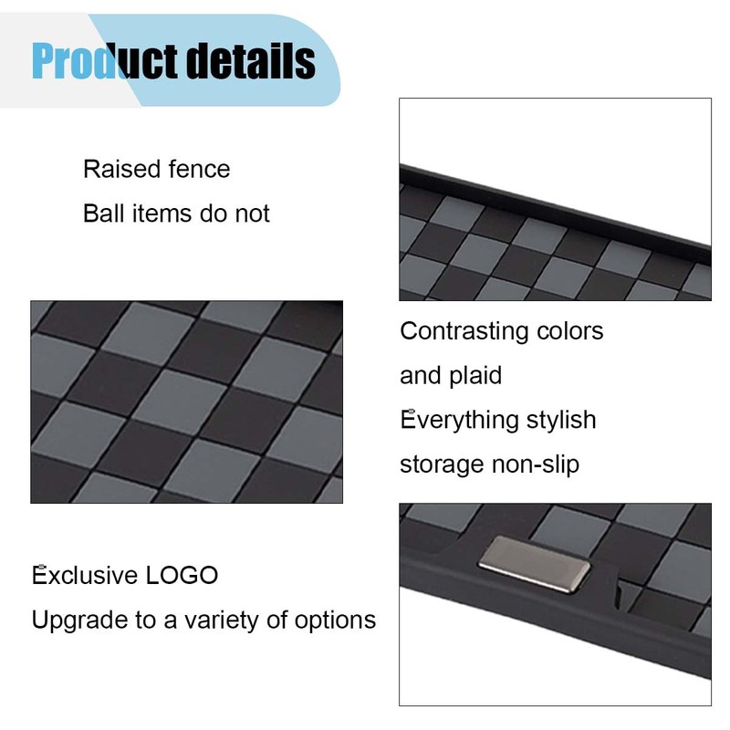 Car Dashboard Non Slip Mat, 11.06'' x 5.98'' Universal Grid
