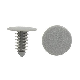 sourcing map 50 Stücke Kunststoff Zierclips Stoßstange Vordertür Nieten Verschluss Grau 8 mm für Auto