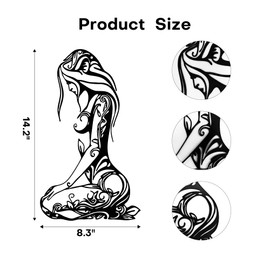 Xedatric Modern Abstract Metal Wall Art-Minimalist Line Sculpture for Bedroom,Living Room,Bathroom-Unique Metal Wall Decor for Home & Office