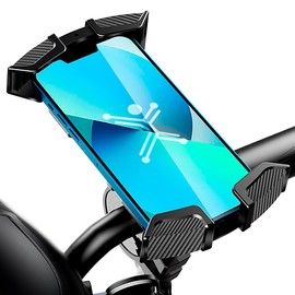 Perfect Choice Soporte para Celular tamaño Universal para Motocicleta y Bicicleta, Rotación 360°, Facil de Usar, Bloquea la Apertura para Evitar caidas.