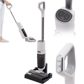 LYNICESHOP Wet Dry Vacuum Cleaner, 250W Smart Wet Dry Vacuum, Cordless Hardwood Floor Cleaner One-Step Cleaning Vacuum Mop Great for Multi-Surface